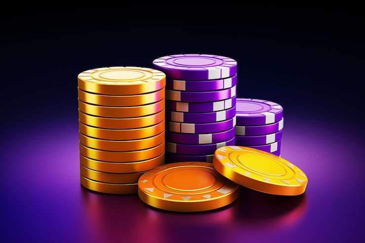 Mobile interface showing Three Card Poker betting zones and Pair Plus side bet option
